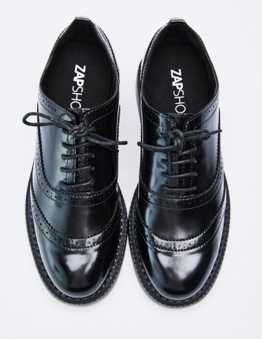 ZAPATOS OXFORD EFECTO BRILLANETE ZAPATOS OXFORD EFECTO BRILLANETE