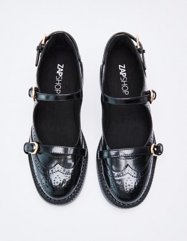 ZAPATO PLANO EFECTO BRILLANTE