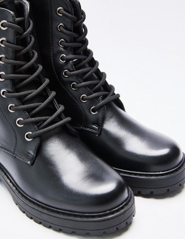 BOTÍN MILITAR EFECTO  PIEL BOTÍN MILITAR EFECTO  PIEL