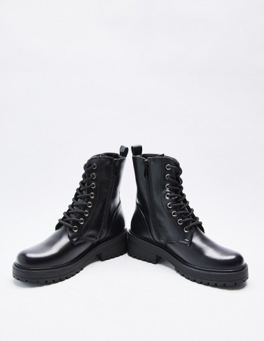 BOTÍN MILITAR EFECTO  PIEL BOTÍN MILITAR EFECTO  PIEL