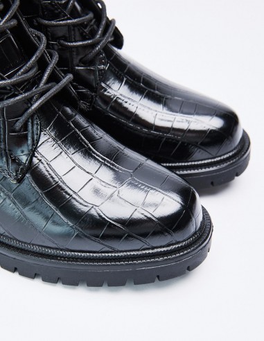 BOTÍN MILITAR EFECTO COCODRILO BOTÍN MILITAR EFECTO COCODRILO