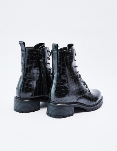 BOTÍN MILITAR EFECTO COCODRILO BOTÍN MILITAR EFECTO COCODRILO