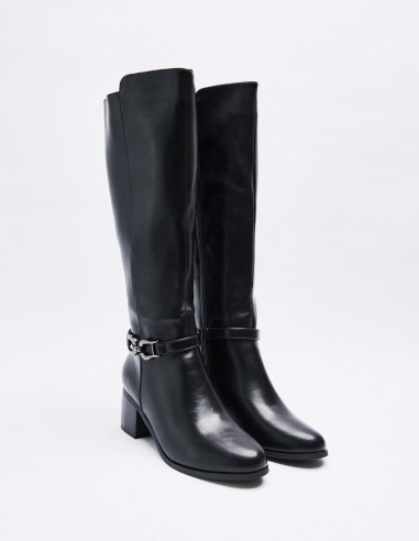 BOTA TACÓN  HÍPICA HEBILLA