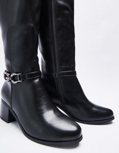 BOTA TACÓN  HÍPICA HEBILLA