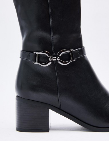 BOTA TACÓN  HÍPICA HEBILLA