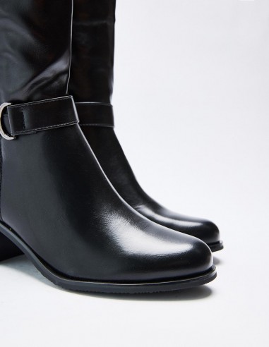 BOTA TACÓN ANCHO HEBILLAS BOTA TACÓN ANCHO HEBILLAS
