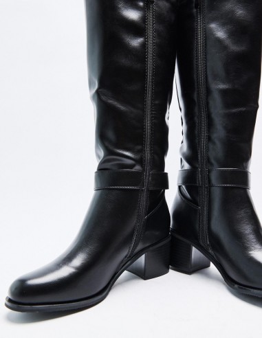 BOTA TACÓN ANCHO HEBILLAS BOTA TACÓN ANCHO HEBILLAS