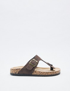 SANDALIA CHANCLA  EFECTO PIEL