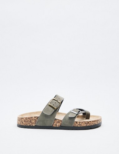 SANDALIA PLANA EFECTO PIEL