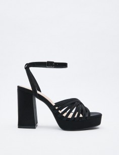 SANDALIA TACÓN EFECTO SERRAJE