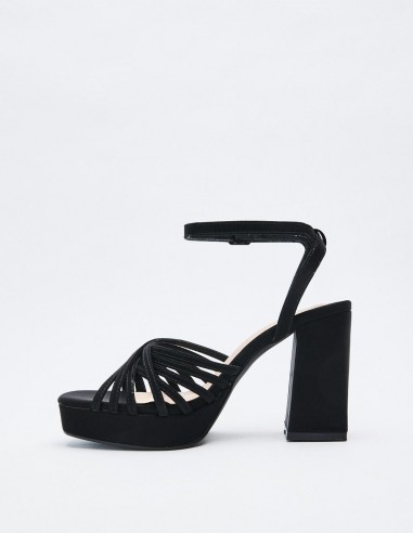 SANDALIA TACÓN EFECTO SERRAJE