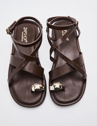 SANDALIA EFECTO PIEL