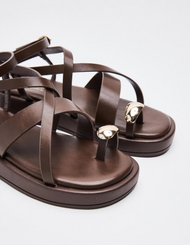 SANDALIA EFECTO PIEL