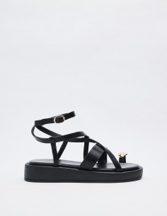 SANDALIA  EFECTO PIEL