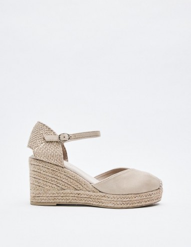 ZAPATO CUÑA  EFECTO SERRAJE