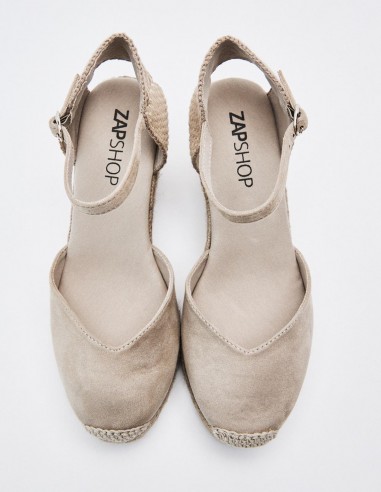 ZAPATO CUÑA  EFECTO SERRAJE