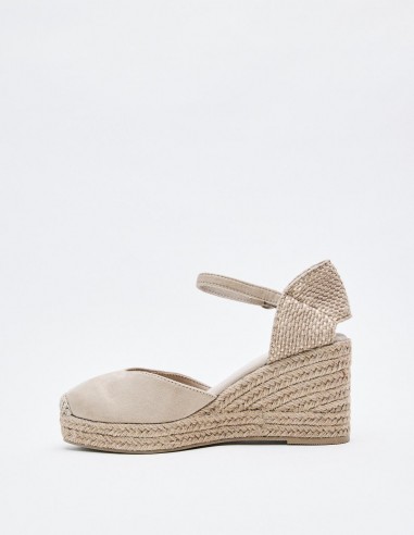 ZAPATO CUÑA  EFECTO SERRAJE