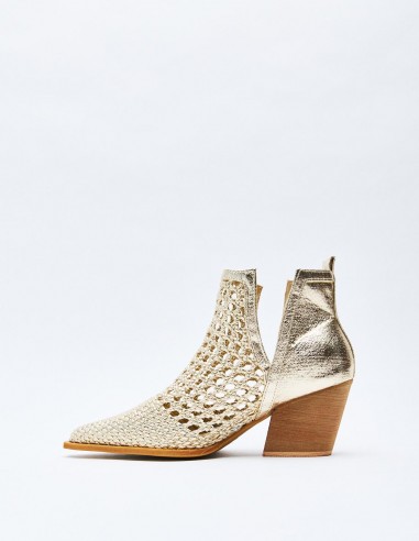 BOTÍN TACÓN EFECTO METALIZADO