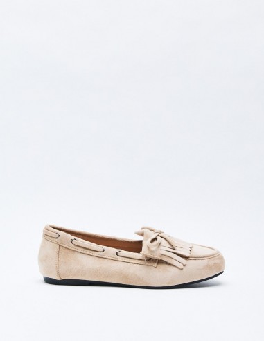 MOCASÍN  EFECTO SERRAJE  FLECOS