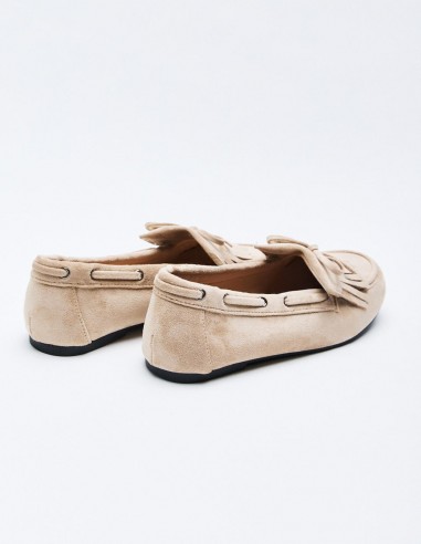 MOCASÍN  EFECTO SERRAJE  FLECOS