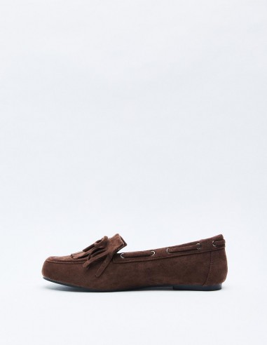 MOCASÍN EFECTO SERRAJE  FLECOS