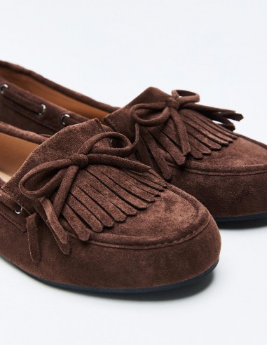 MOCASÍN EFECTO SERRAJE  FLECOS