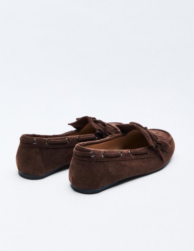 MOCASÍN EFECTO SERRAJE  FLECOS