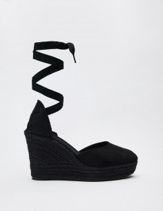 SANDALIA CUÑA EFECTO SERRAJE