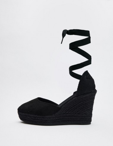 SANDALIA CUÑA EFECTO SERRAJE