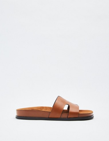 SANDALIA PLANA EFECTO PIEL