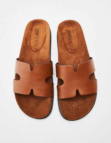 SANDALIA PLANA EFECTO PIEL