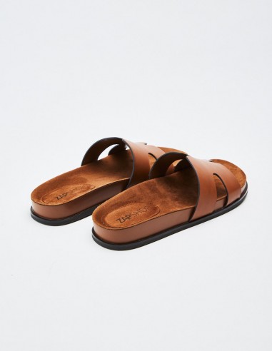 SANDALIA PLANA EFECTO PIEL