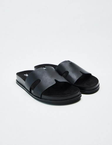 SANDALIA PLANA EFECTO PIEL