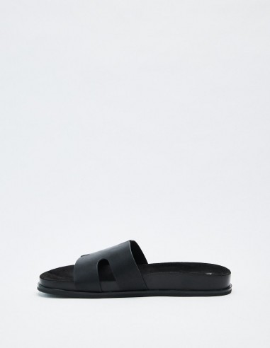 SANDALIA PLANA EFECTO PIEL