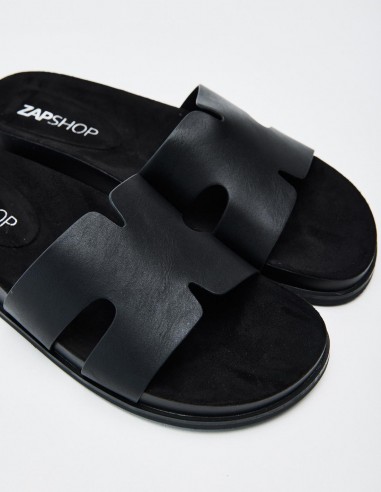 SANDALIA PLANA EFECTO PIEL