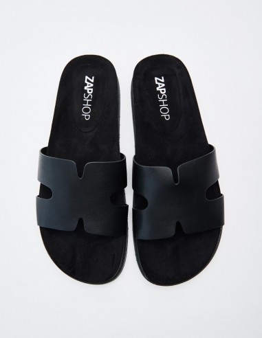 SANDALIA PLANA EFECTO PIEL