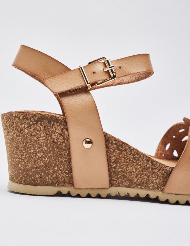 SANDALIA COMBINADA CUÑA