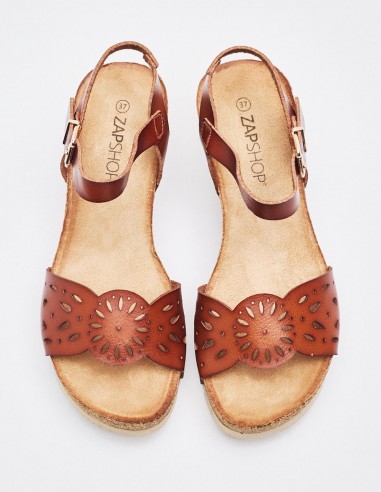 SANDALIA COMBINADA CUÑA