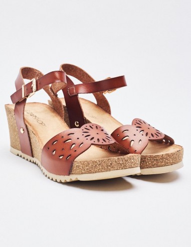 SANDALIA COMBINADA CUÑA