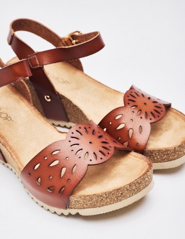 SANDALIA COMBINADA CUÑA