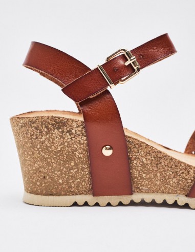 SANDALIA COMBINADA CUÑA