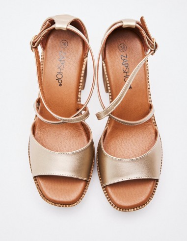 SANDALIA METALIZADA PLATAFORMA