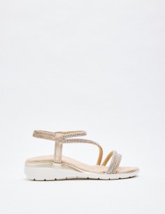 SANDALIA PLANA BRILLANTE