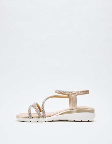 SANDALIA PLANA BRILLANTE