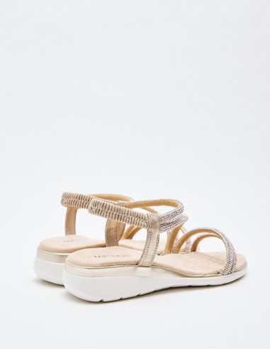 SANDALIA PLANA BRILLANTE