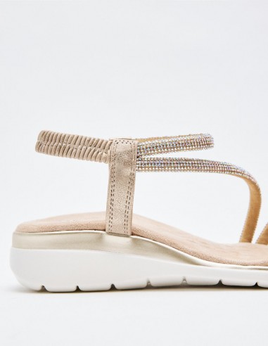 SANDALIA PLANA BRILLANTE