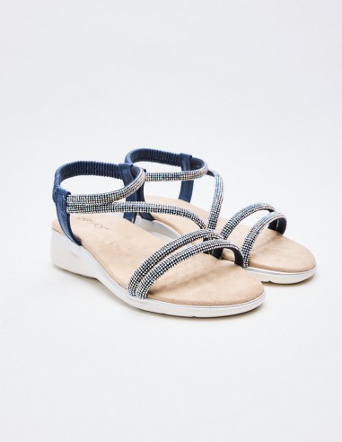 SANDALIA PLANA BRILLANTE