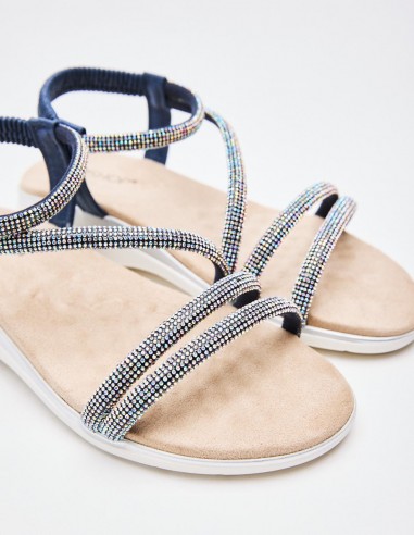 SANDALIA PLANA BRILLANTE