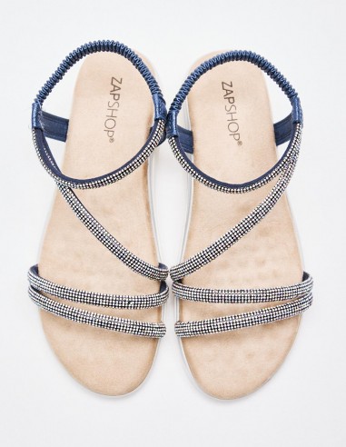 SANDALIA PLANA BRILLANTE