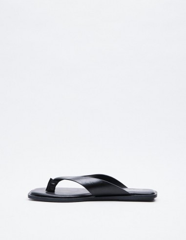 SANDALIA EFECTO PIEL  PLANA